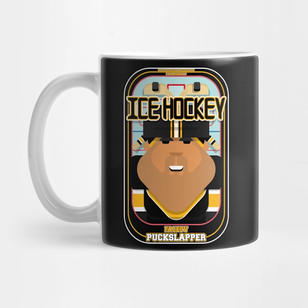 Ice Hockey Black and Yellow - Faceov Puckslapper - Seba version by Boxedspapercrafts